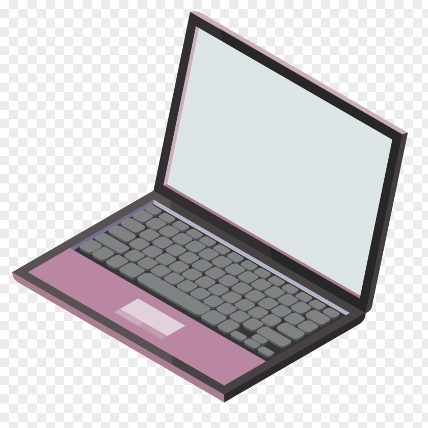 Pink Laptop Netbook Computer PNG