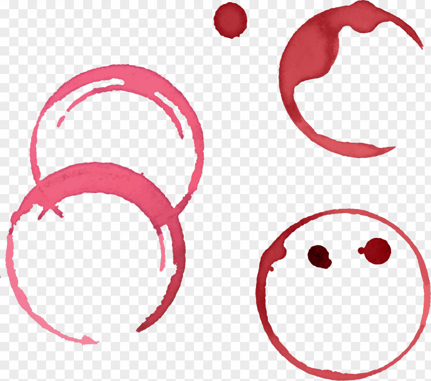 Vector Hand Painted Red Wine Stains Stain Icon PNG