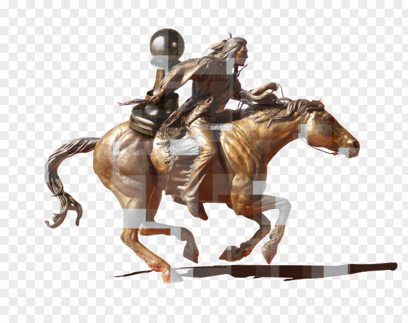 Headless Horseman Horse Bronze Sculpture Rein Graphic Design PNG