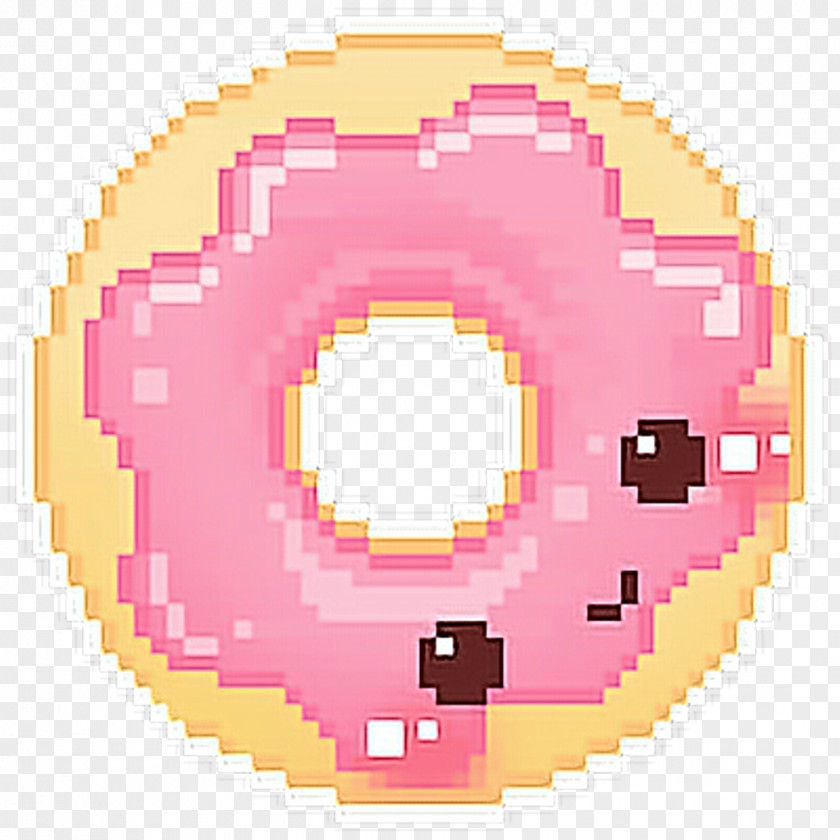 Pixel Art Donuts Kavaii PNG