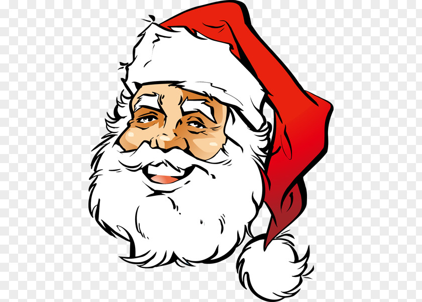 Santa Smiley Cliparts Claus Face Clip Art PNG