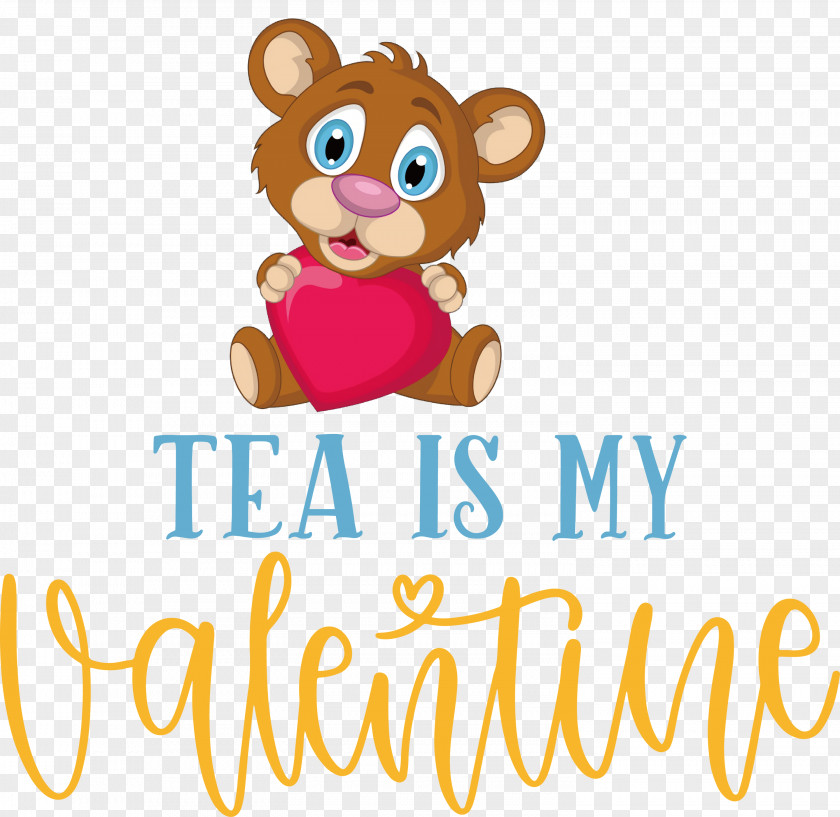 Tea Is My Valentine Valentines Day Quote PNG