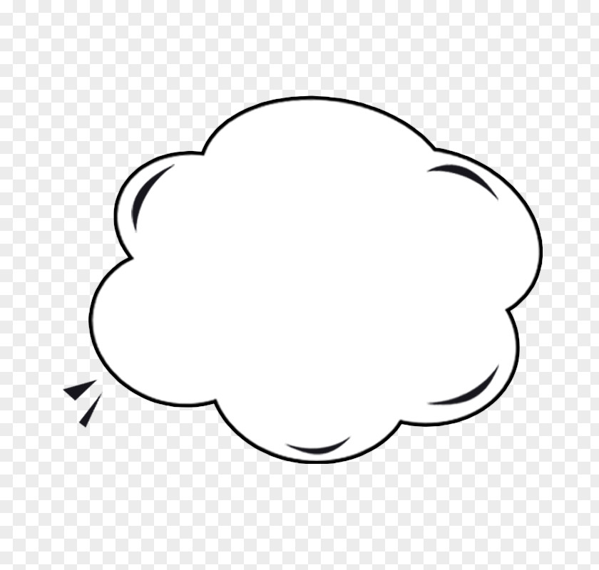 Black And White Clouds Dialog Box Circle Area Pattern PNG