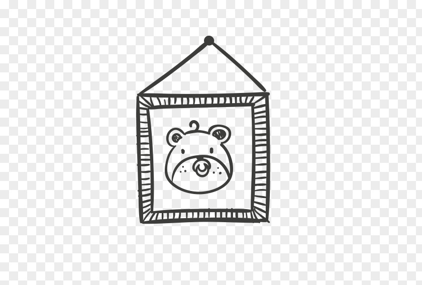 Cartoon Bear Photo Paper Drawing Picture Frame PNG