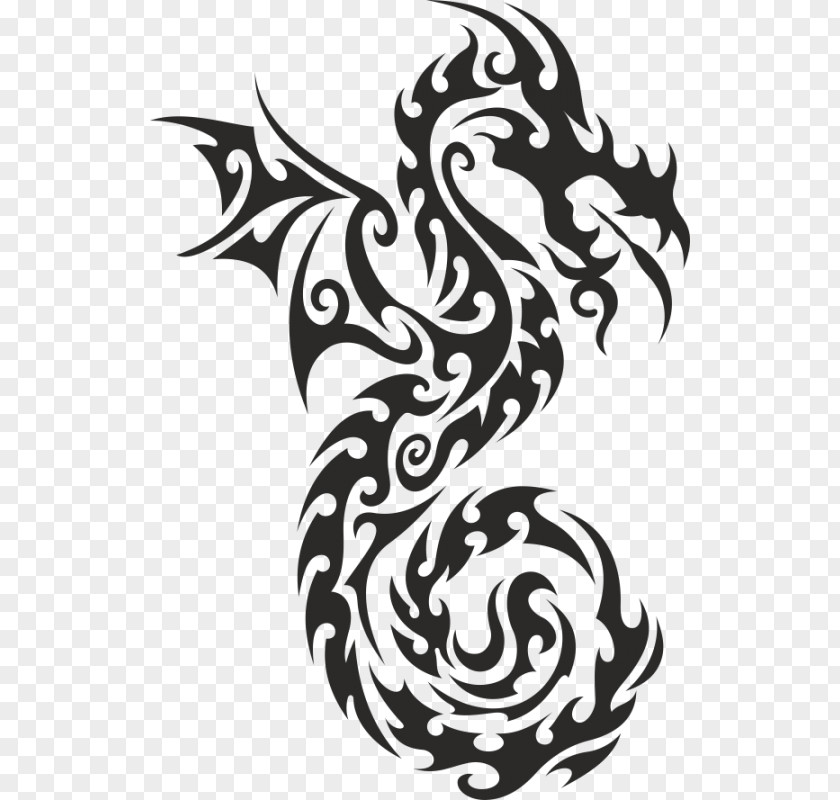 Dragon Tattoo Vector Graphics Chinese Clip Art PNG