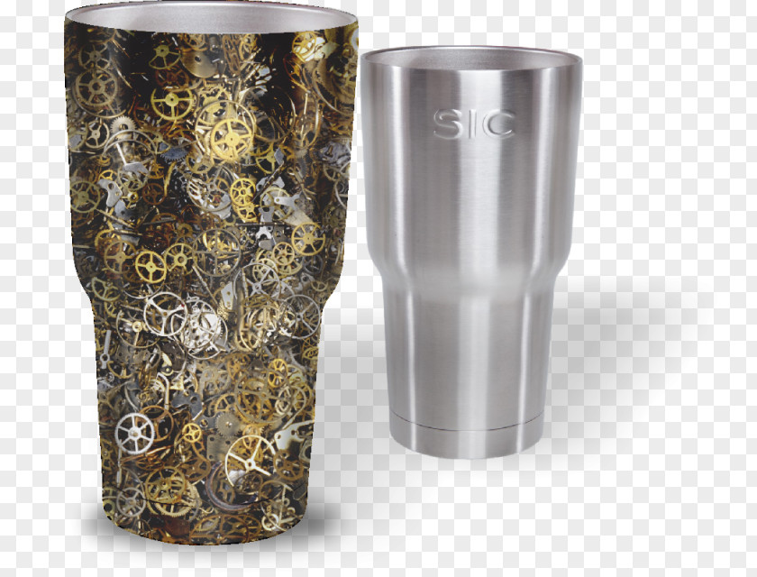 Gold Pattern Shading Metal Glass Multi-scale Camouflage Cup PNG