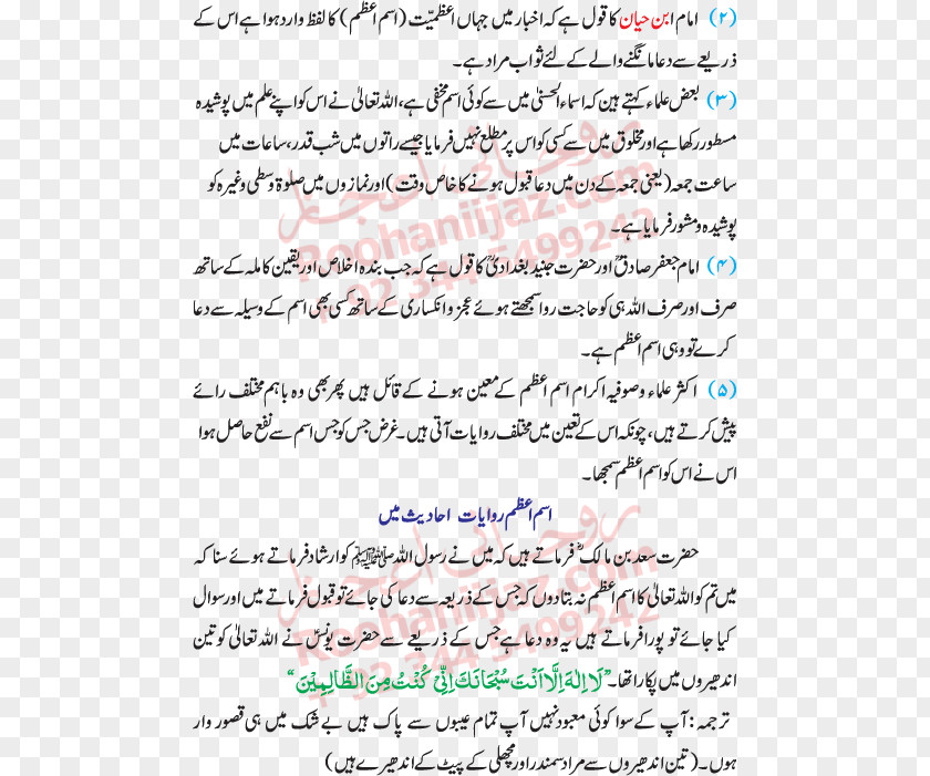 Islam Dua Personal Name Hadith Urdu PNG