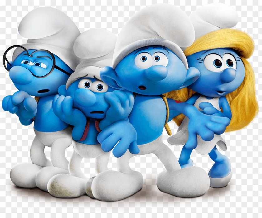 Smurfs Village Smurfette Brainy Smurf Clumsy Papa Hefty PNG