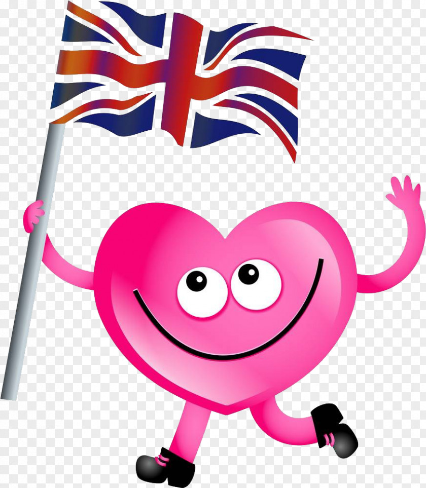 Heart With The Flag Running Cartoon Royalty-free Stock Photography PNG