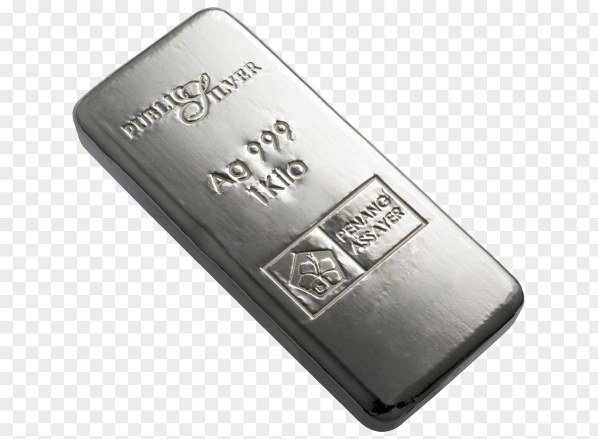 Silver Bullion Gold Bar Metal PNG