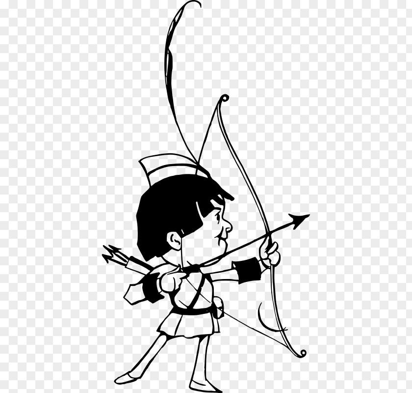 Robin Hood Line Art Drawing Clip PNG