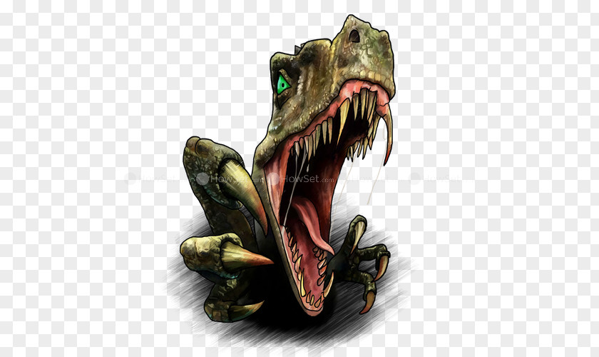 3d Monster Tyrannosaurus Velociraptor Jaw PNG