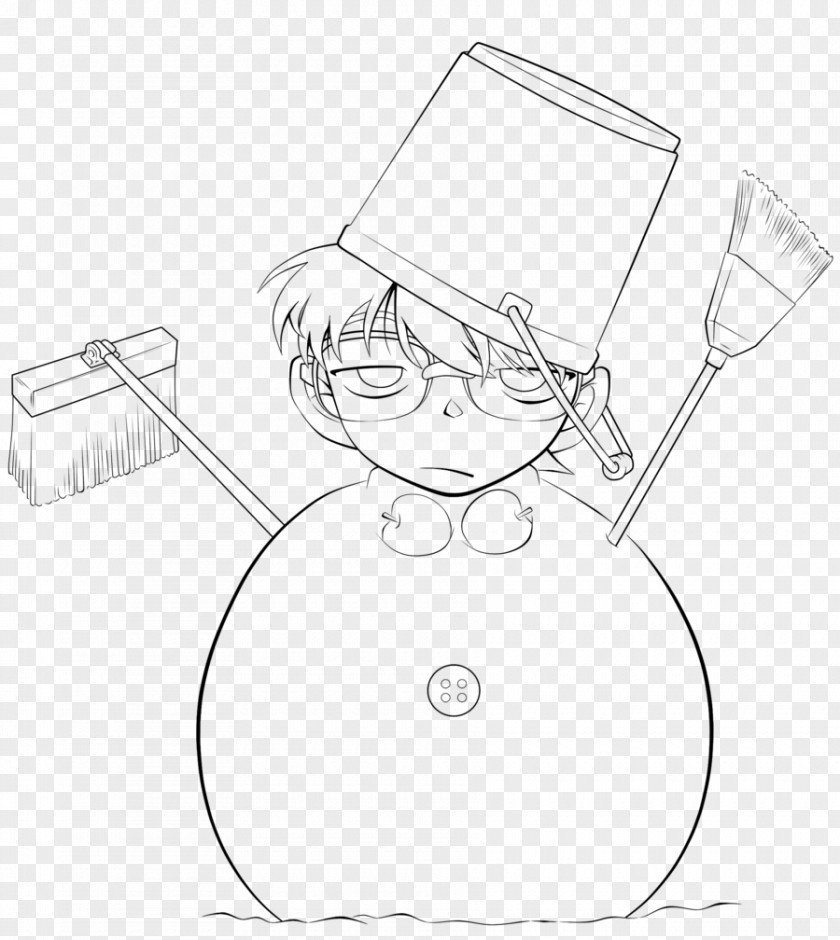 Conan Edogawa Line Art Cartoon Sketch PNG