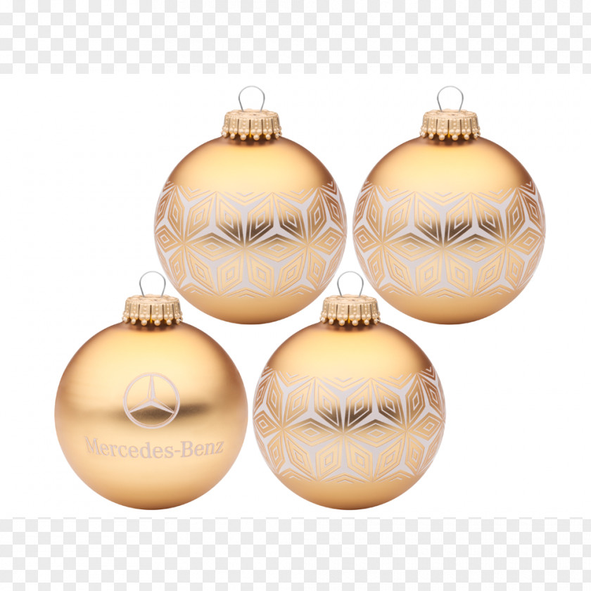 Sale Collection Christmas Ornament MERCEDES-BENZ Weihnachtskugeln 4er Set Gold Day PNG