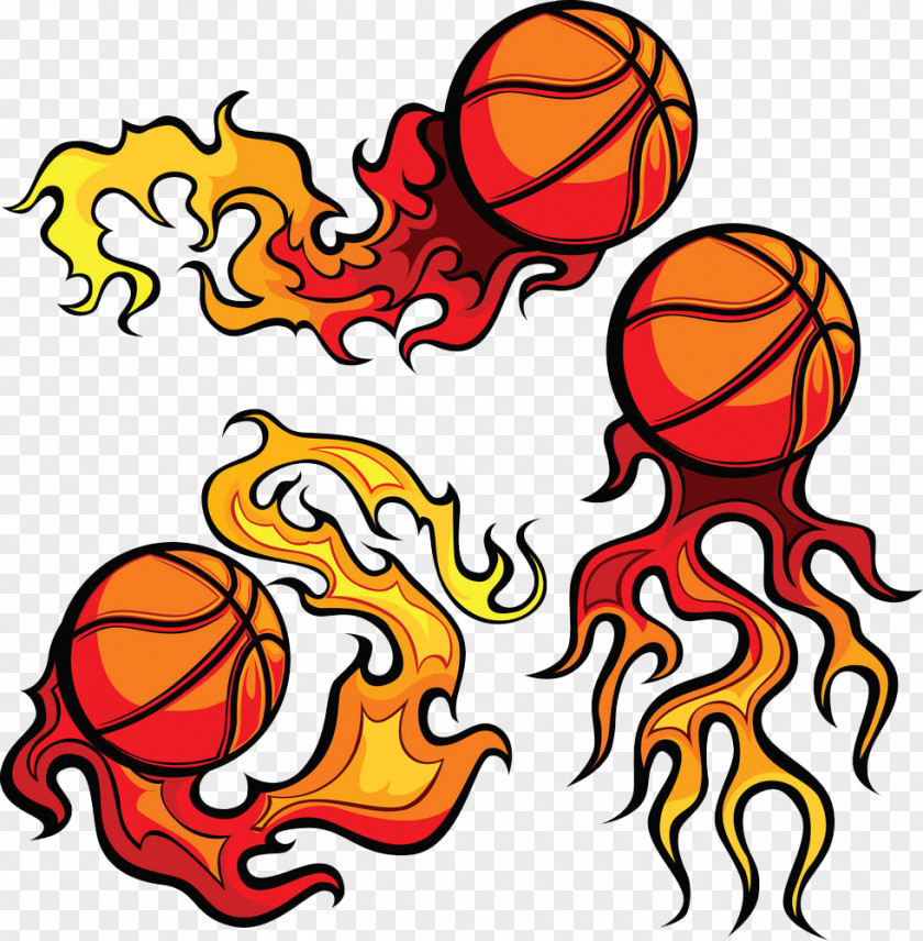 The Flame On Basketball Volleyball Royalty-free Clip Art PNG