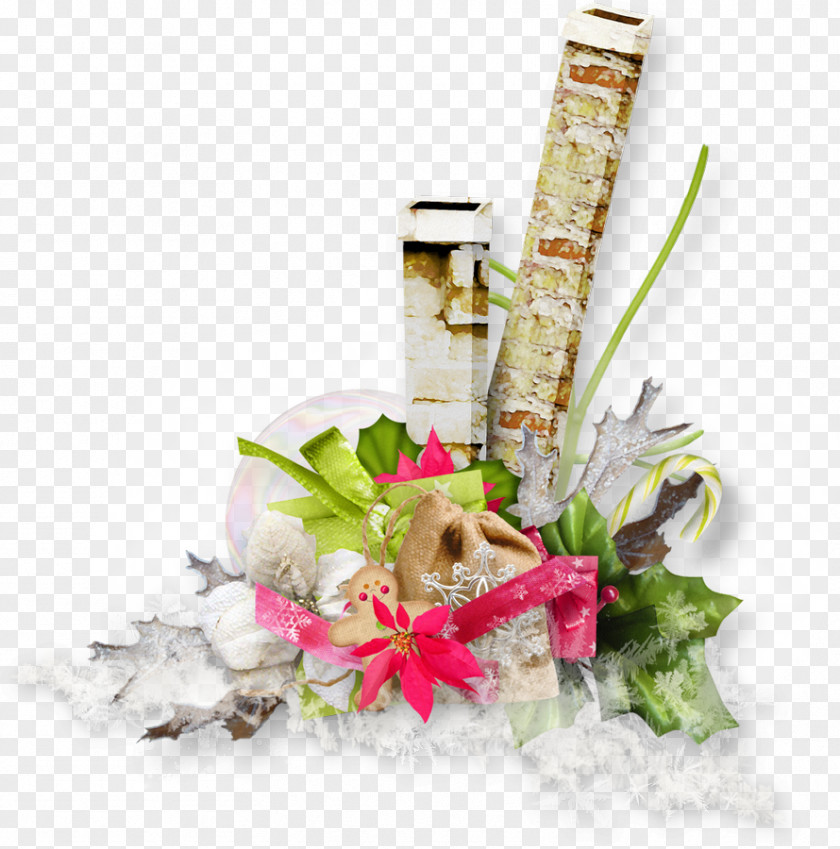 Tube Christmas Cut Flowers Centrepiece Floral Design PNG