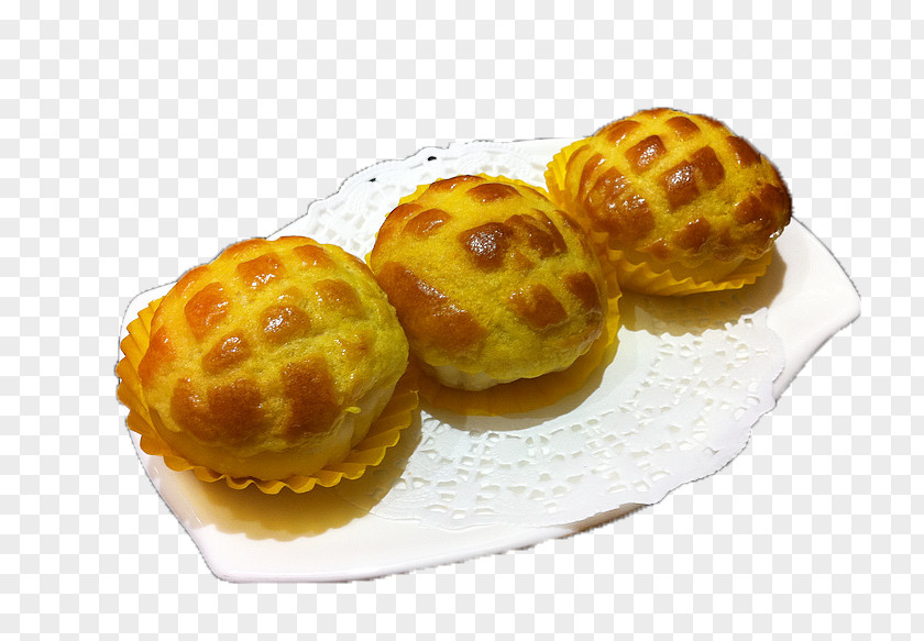 A Dish Of Pineapple Buns Bun Breakfast Download PNG