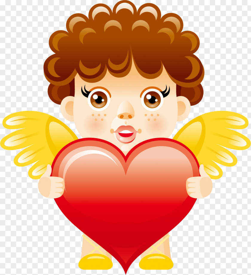 Cupid Vector Material Heart Angel Clip Art PNG