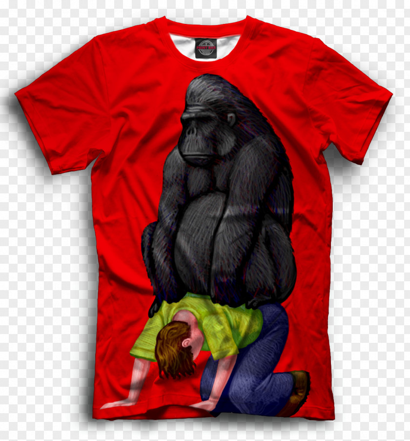 Gorilla T-shirt Clothing Hoodie Sleeve Top PNG