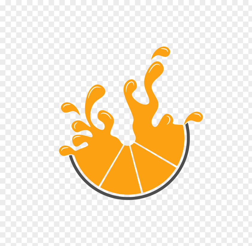Orange Juice Vector Logo Fruit PNG