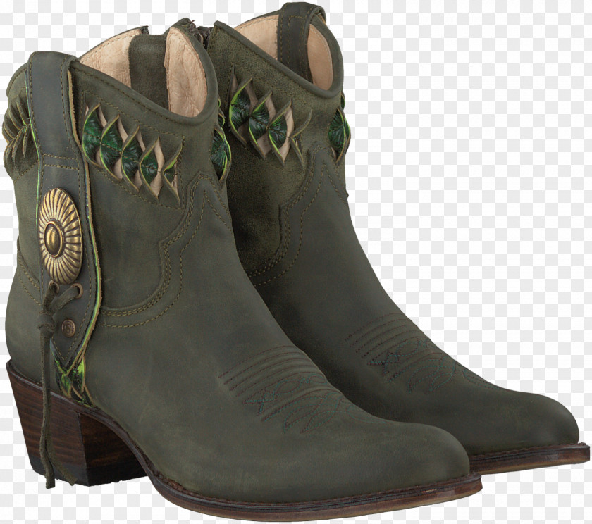 Boot Cowboy Shoe Leather Green PNG