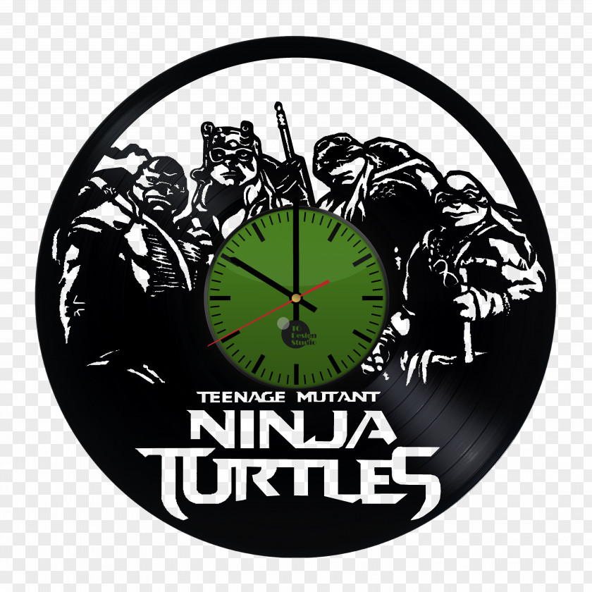 Folding Fan Teenage Mutant Ninja Turtles Raphael Clock Phonograph Record PNG