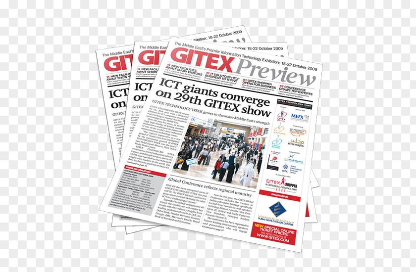 Newspaper GITEX Brand Font PNG