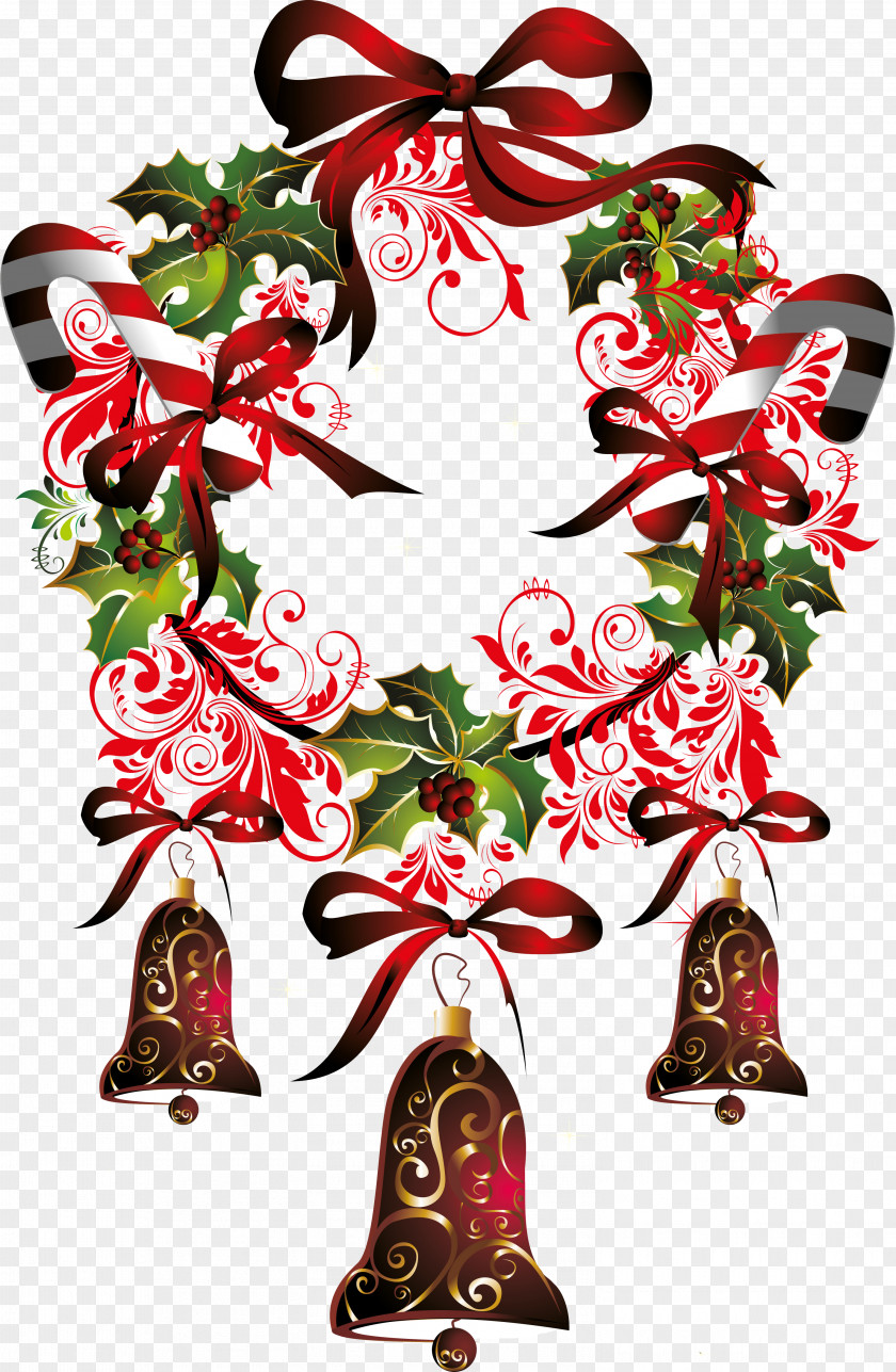 Wreath Christmas Ornament Decoration Clip Art PNG