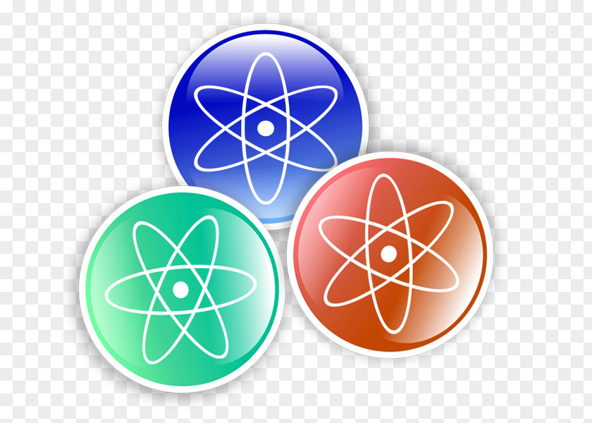 Cartoon Color Atomic Mark PNG