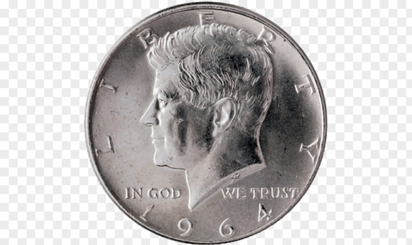 Silver Dime Kennedy Half Dollar Coin PNG