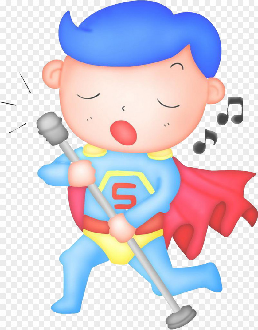 Superman Boy Singing Clark Kent Perman Cartoon PNG