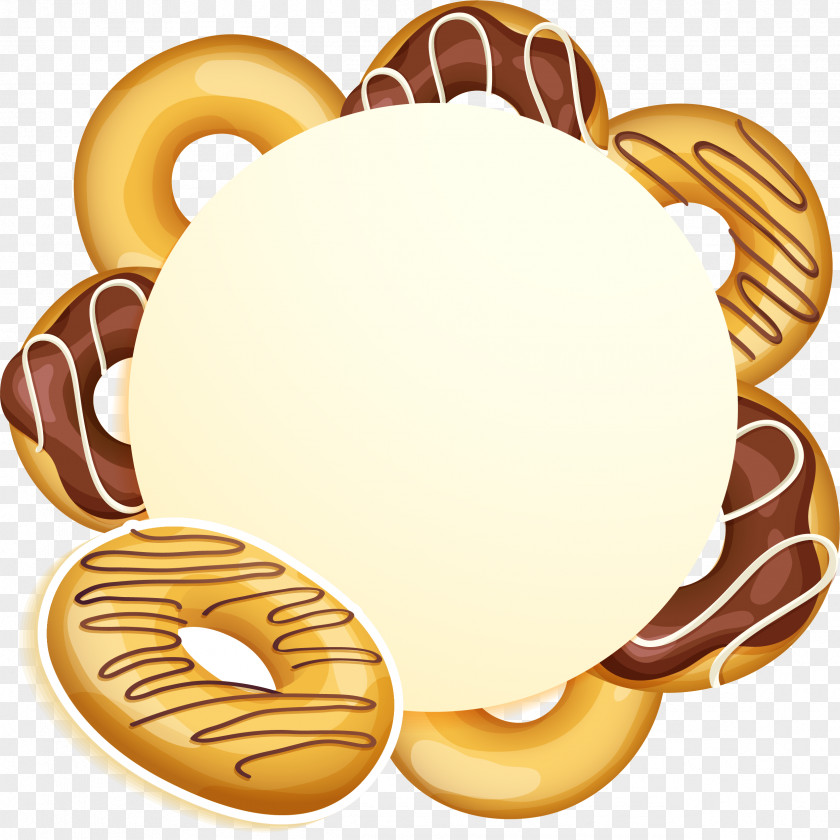 Yellow Simple Biscuits Circle Border Texture Bakery Cookie PNG