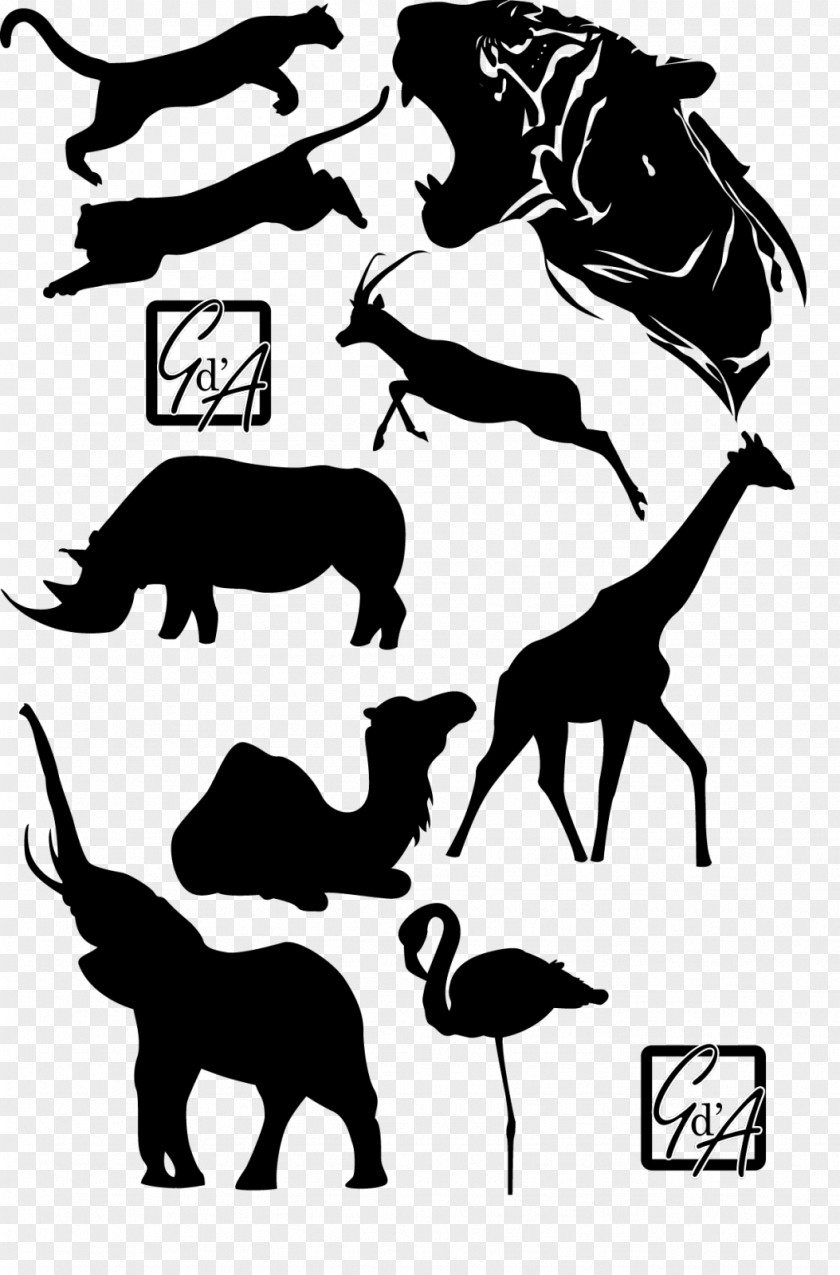 Illustrator Brushes Mustang Dog Pack Animal Silhouette Clip Art PNG