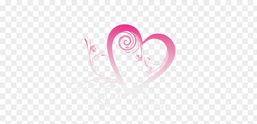 Pink Heart Logo Brand Pattern PNG
