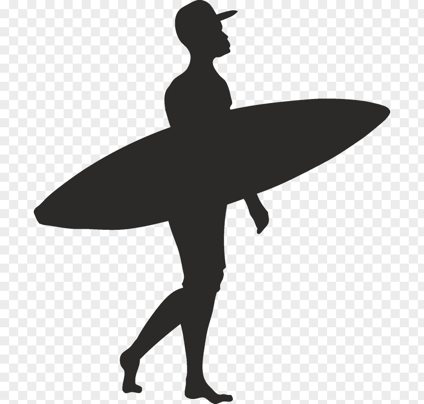 Silhouette Surfing Clip Art PNG