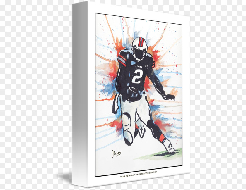 CAM NEWTON Protective Gear In Sports Art Gallery Wrap North American X-15 Canvas PNG