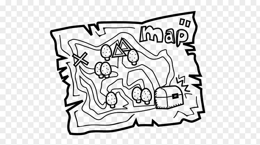 Map Blank Treasure Drawing Como Dibujar PNG
