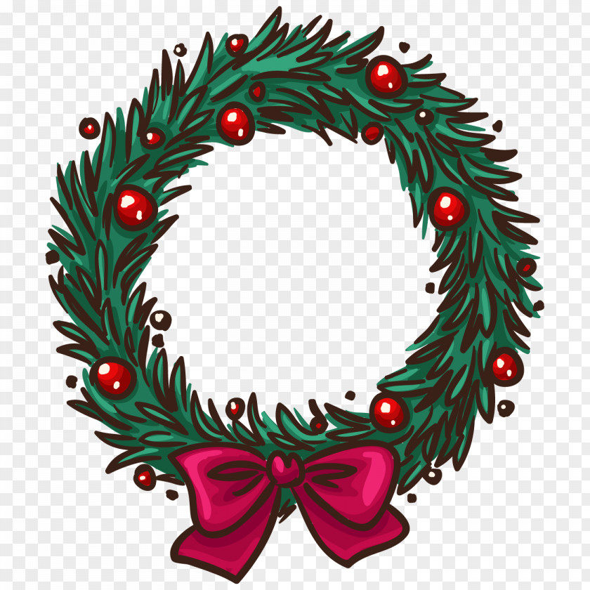 Floral Wreath Christmas Day Image Download Vector Graphics PNG
