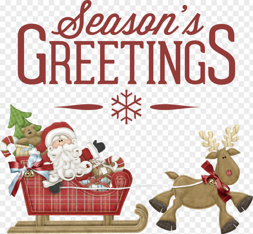 Seasons Greetings Christmas Winter PNG