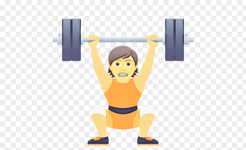 Weight Training Barbell Physical Fitness Exercise Equipment Emoji PNG