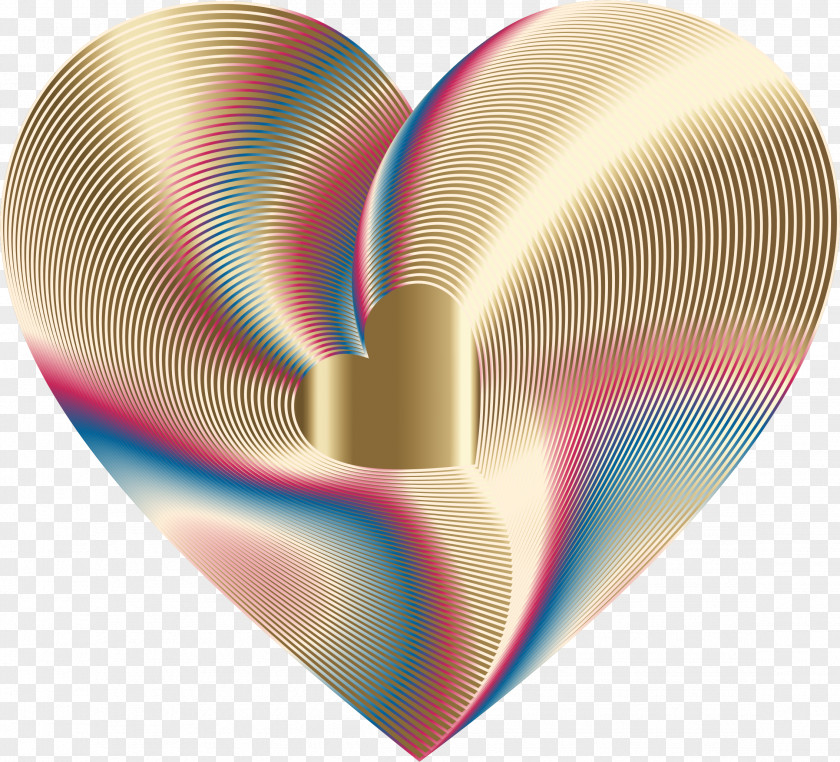 Gold Heart Clip Art PNG