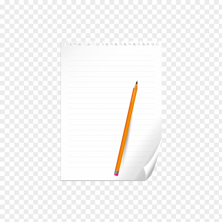 Yellow Pen And White Paper Pencil Angle PNG