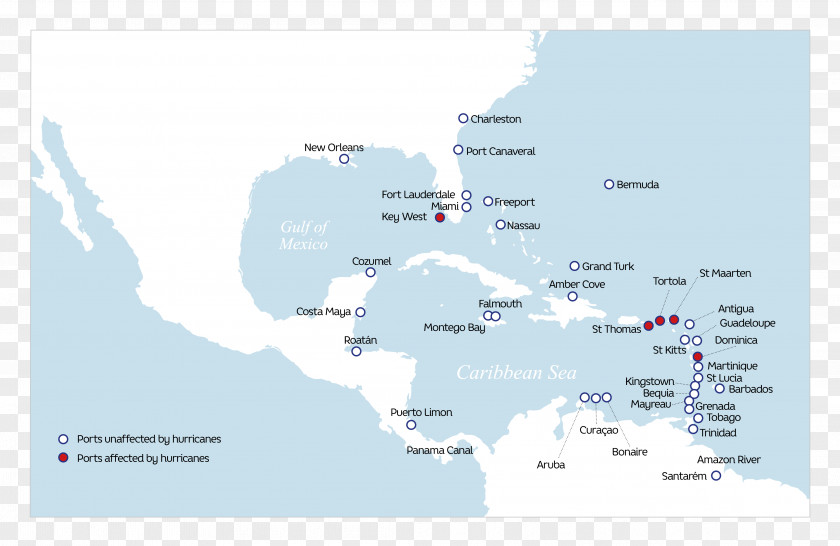 Map Saint Thomas Cruise Ship Hurricane Irma P&O Cruises PNG