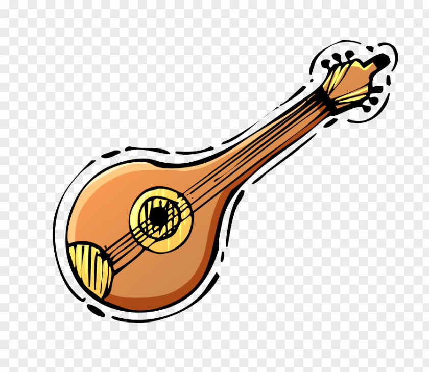 Sitar Icon Plucked String Instrument Musical Instruments Art Quilling PNG
