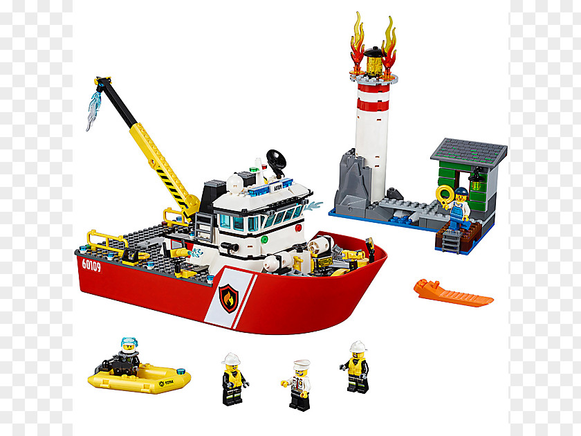 Toy Amazon.com LEGO 60109 City Fire Boat Lego Fireboat PNG