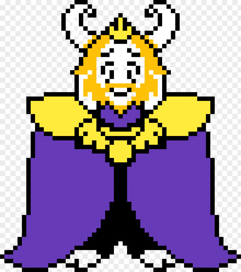 Undertale Beadwork ASGORE Pixel Art PNG