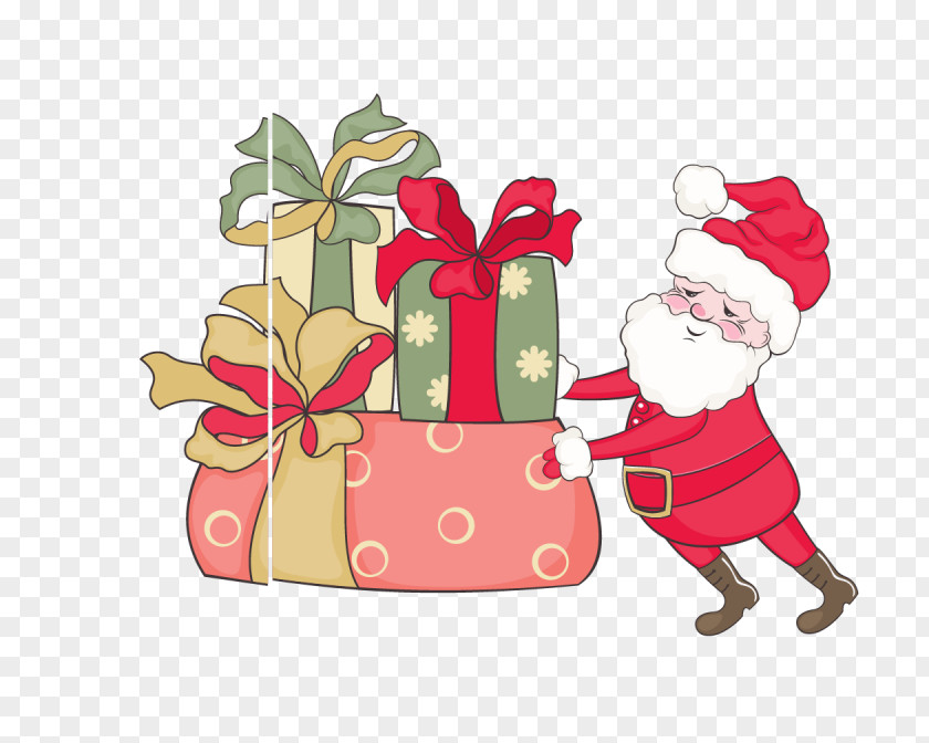 Christmas Gift Santa Claus Ornament Decoration PNG