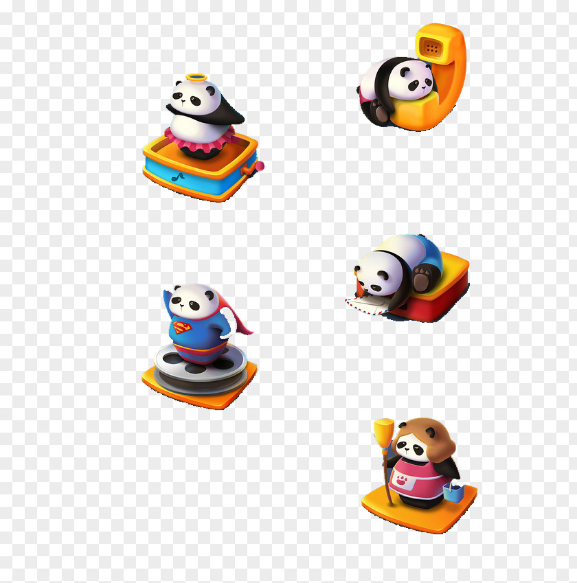 Cute Panda Clark Kent Giant Cuteness PNG