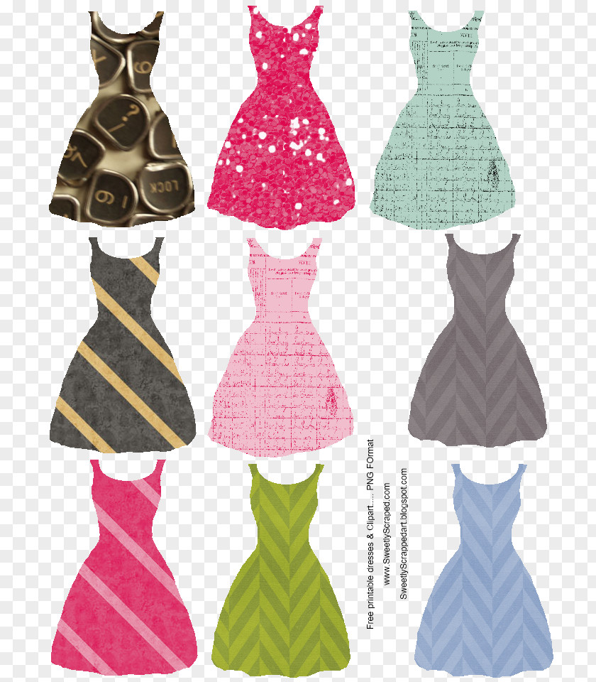 Dress Scrapbooking Paper Craft Pattern PNG