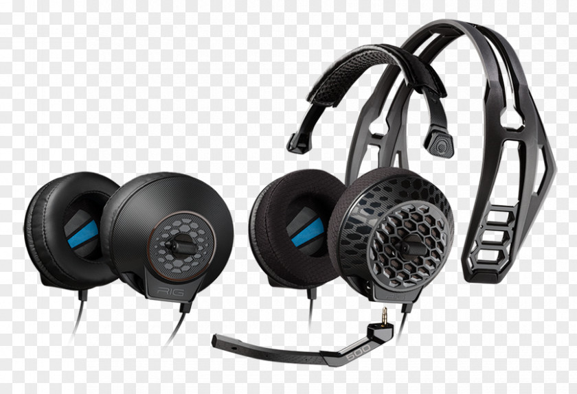 Headphones Plantronics RIG 500E Headset Video Games 500HD PNG